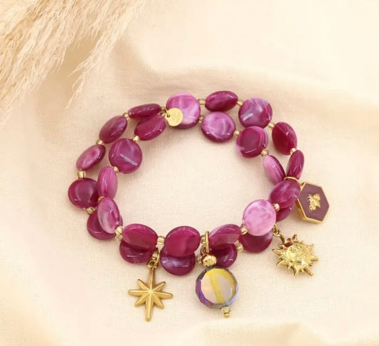 Double Bracelets Elastique Breloques